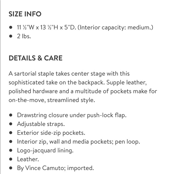 Leather backpack with gold accents - Picture 7 of 7